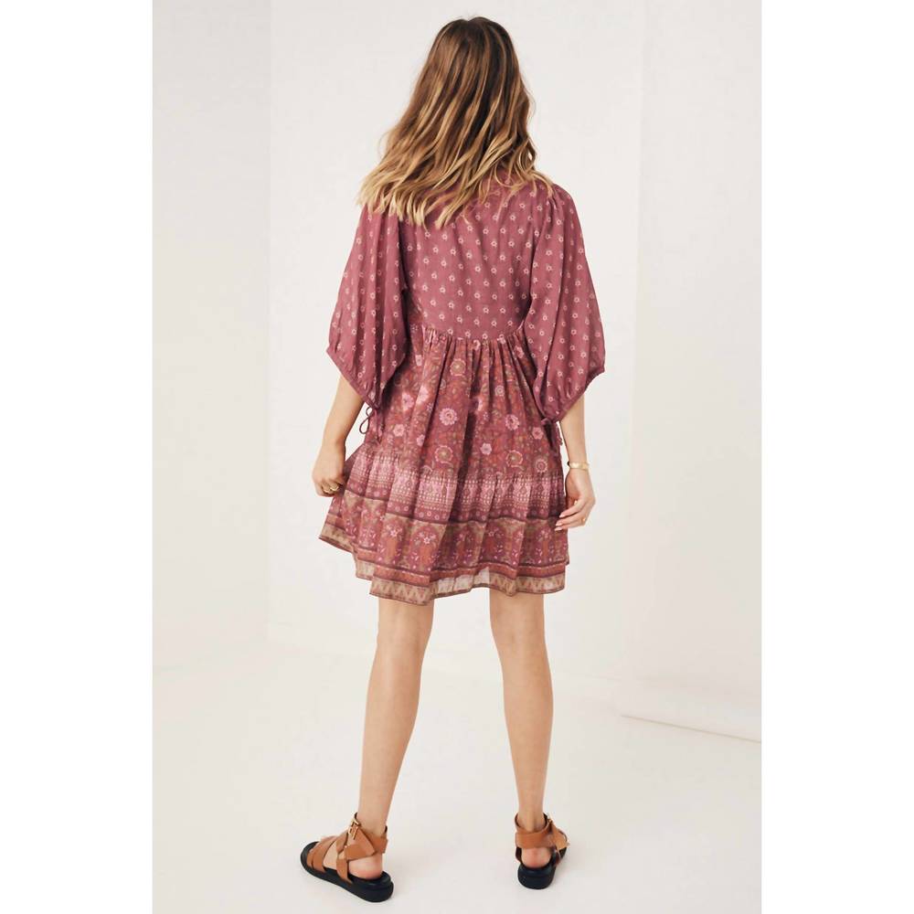 NEW SPELL utopia tunic dress in berry - Picture 2 of 4